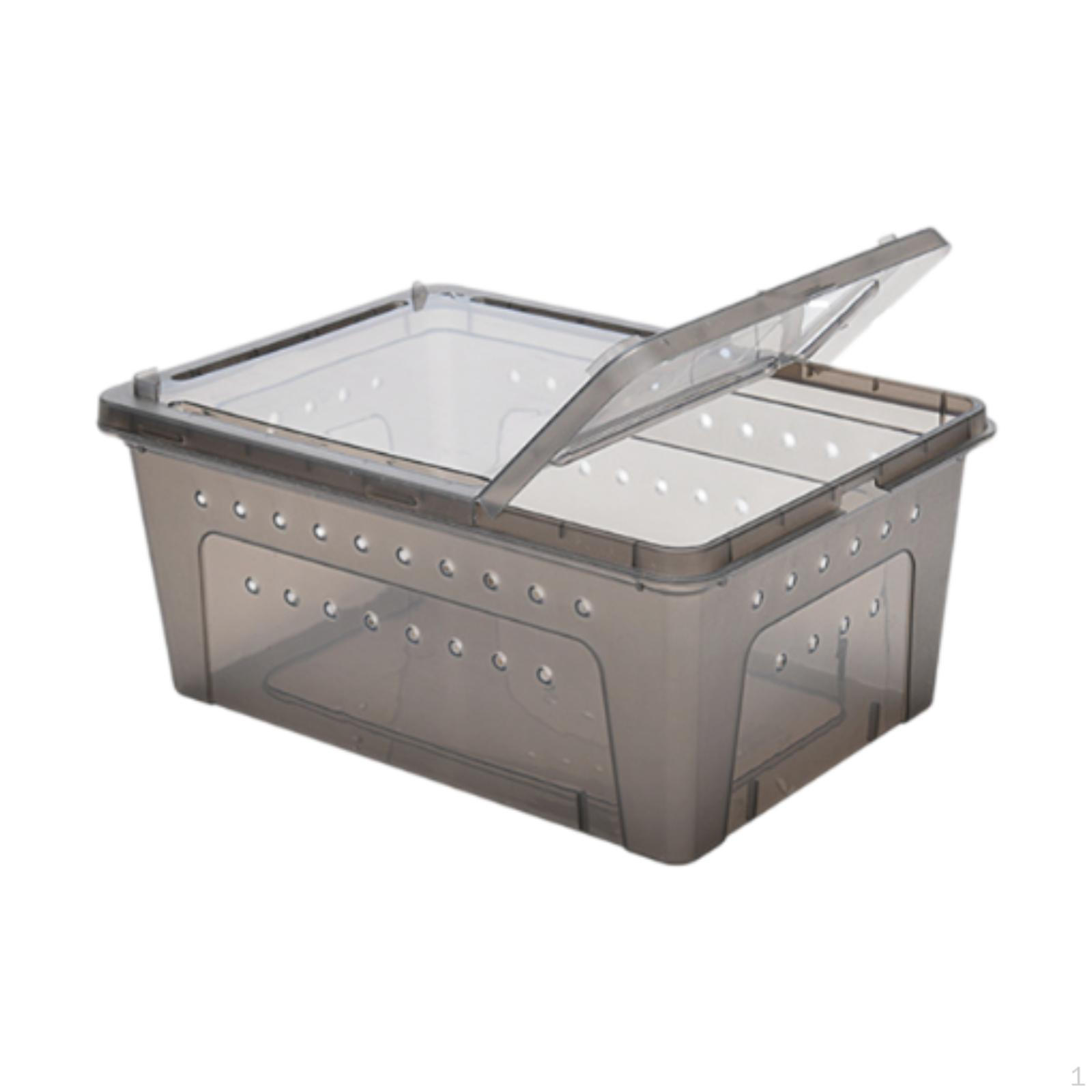 

Бокс для обитания животных для транспортировки геккона и черепахи чёрный