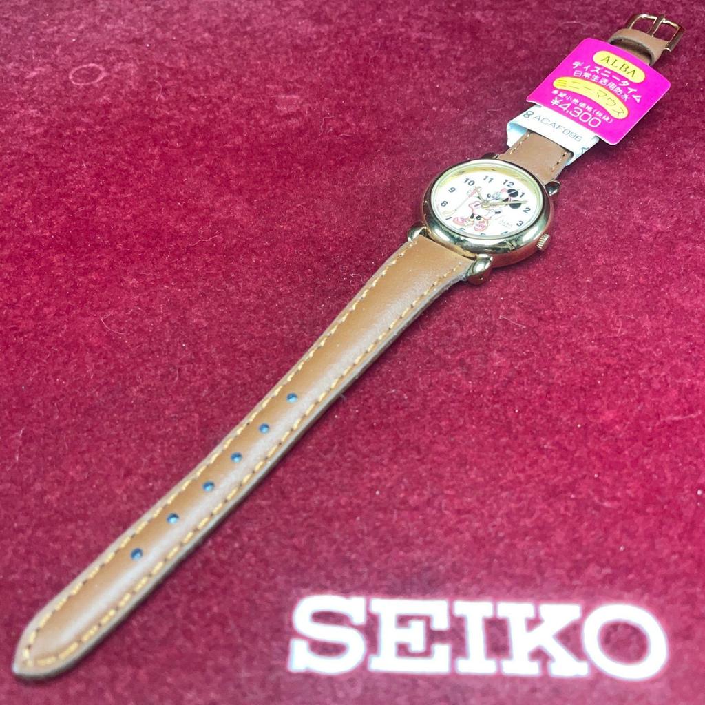 Used Unused/battery Replaced SEIKO Seiko ALBA Disney Time Minnie Mouse Vintage Antique Alba Watch Disney QZ Quartz