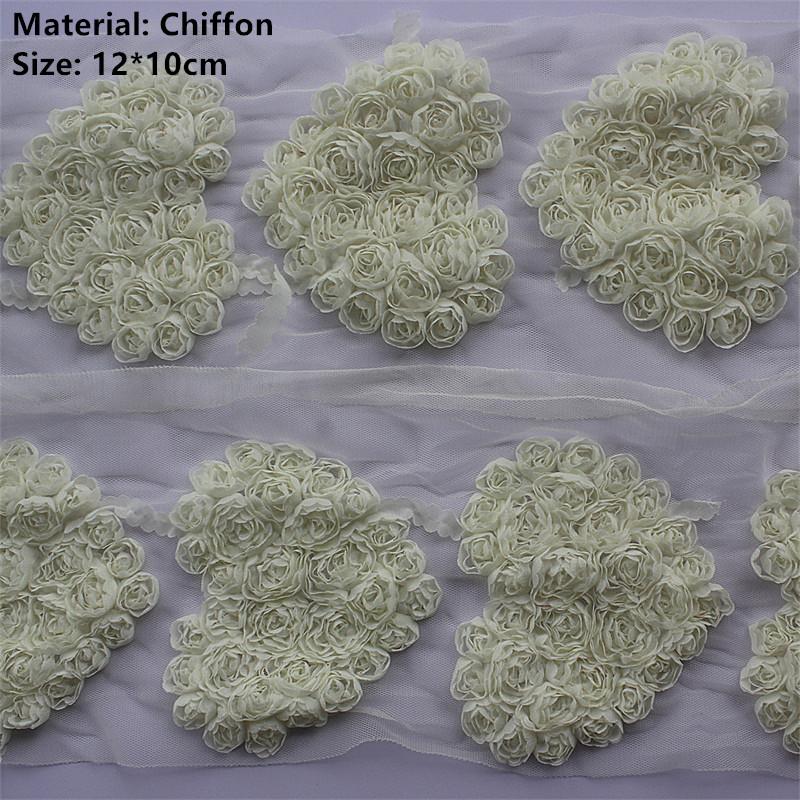 20 Stück Große Chiffon-Rosen-Herz-Aufnäher für DIY Baby Mädchen Kleidung Kleid Strampler Hemden Nähdekorationen Haarschleifen-Zubehör