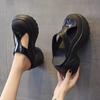 Super High Heel Wedge Bag Head Half Slippers Women's Summer Wear New Muffin Sandals Heightened Thick Sole Hollow Sandals