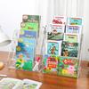 DIY Acrylic Book Display Rack 5 Tier Doll Figures Model Shelf Magazines Organizer  Home Use