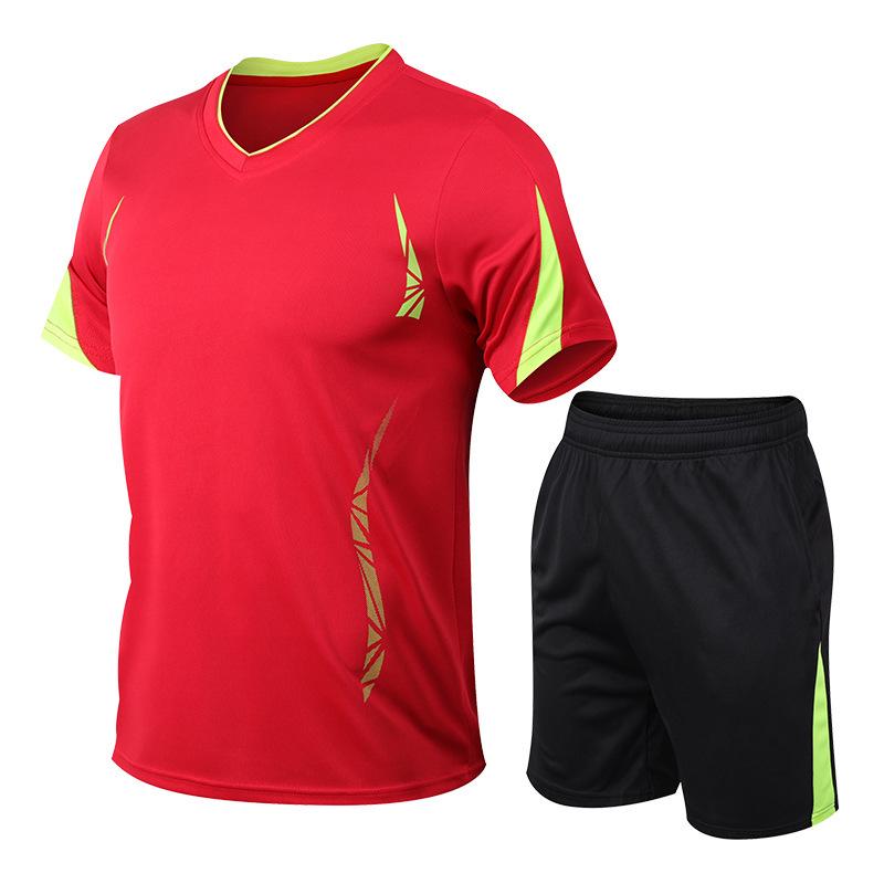 Men's Slim Fit Summer Sportswear Set - Short Sleeve T-Shirt & Casual Basketball Running Outfit