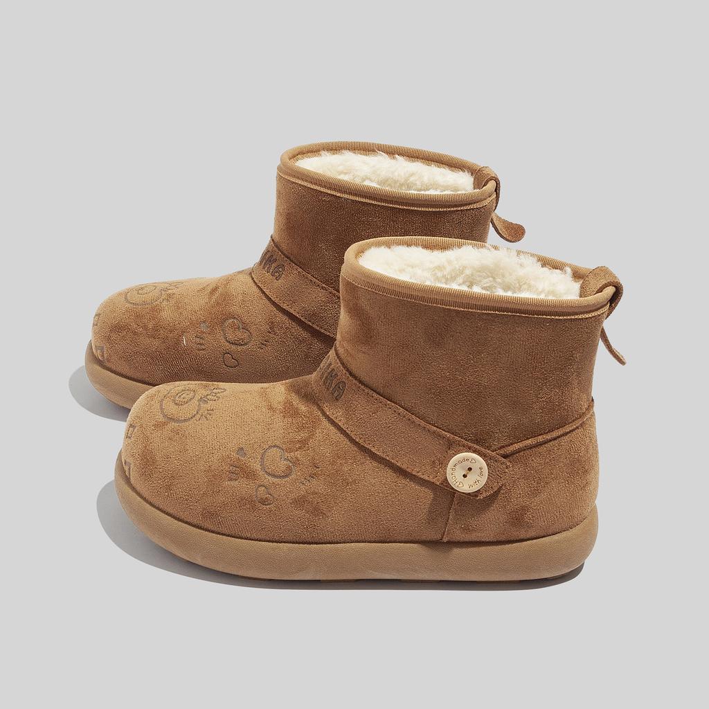 Schneestiefel Fleece-Schuhe Winterstiefel Freizeit Verdickt Warm Plateau Baumwollschuhe