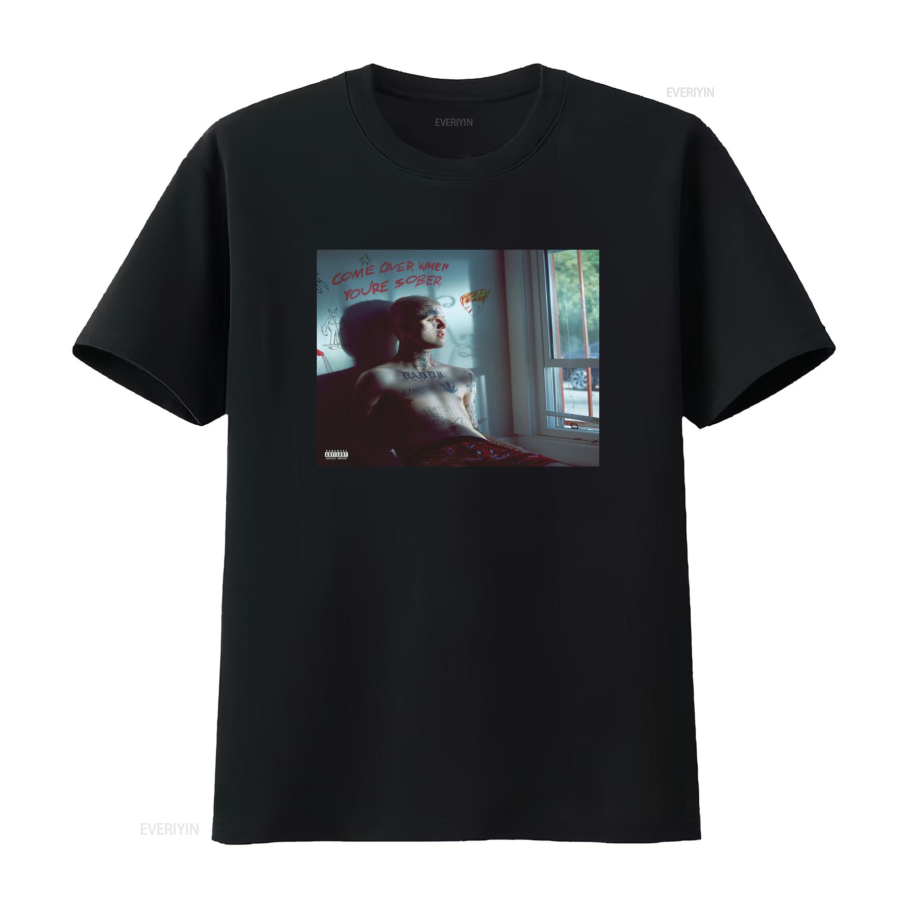 

LIL PEEP T SHIRT come over when youre sober pt 2 vinyl cover SMALL MEDIUM L XL vintage Washed Top For Everyday Wear Slightly 4XL
