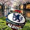 Custom Name Personalized football club F.C Print Umbrella, Auto Open Close, 8‑Rib Sturdy Frame, Commute Camping Hiking Use, Birthday Gift