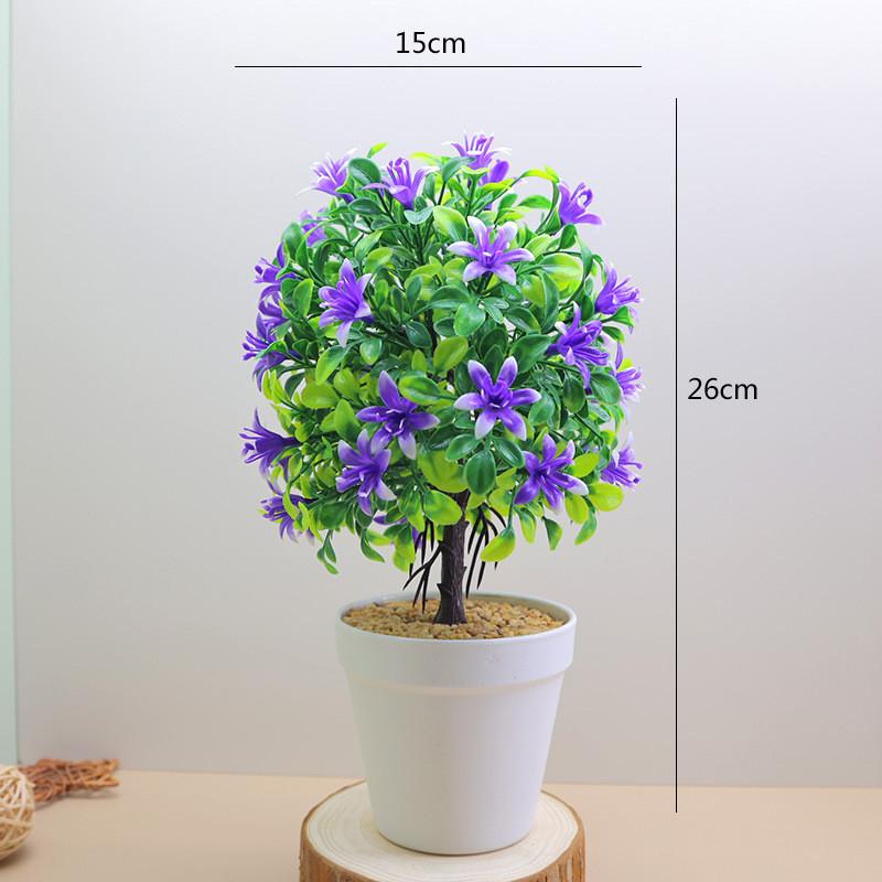 

Пластиковая Экзотика Муррайя Искусственный Цветок Комнатное Растение в Горшке Для Внутреннего Декора Purple