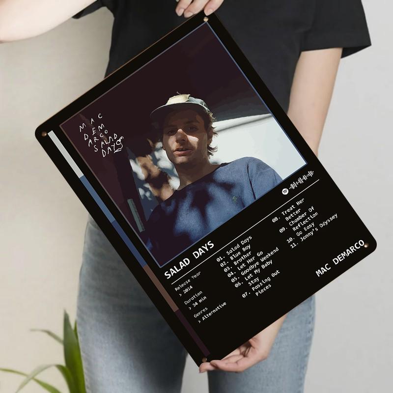 

Mac DeMarco Salad Days Album Cover Custom Metal Tin Sign Vintage Music Art Decor for Home Bar 20x30cm（7.8x11.8inch）