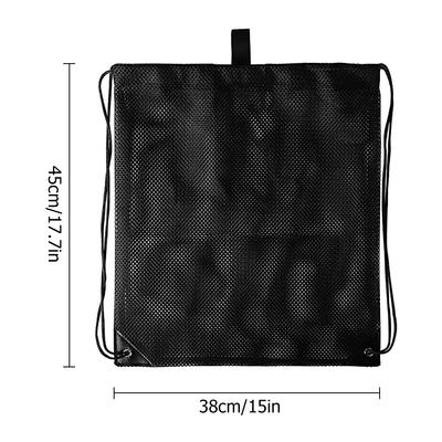Síťovaná taška Přenosný batoh se stahovací šňůrkou Úložný batoh pro těžké sportovní vybavení na pláž