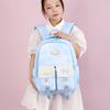 Stylish And Trendy Waterproof School Backpack For Girls With Cartoon Prints In Purple Pink And Blue