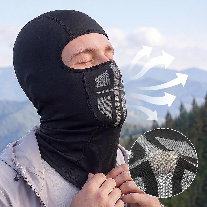 Cycling Head Mask Mesh Ice Silk Thin Full Face Sun Protection Helmet Liner Skull Mask for Summer Outdoor Sports