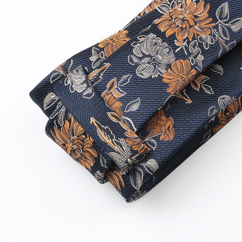 1 Stück Business Formelle Krawatte mit Botanischer Stickerei Handgefertigte Seidenkrawatte mit Floralem Paisley-Design 148x8cm
