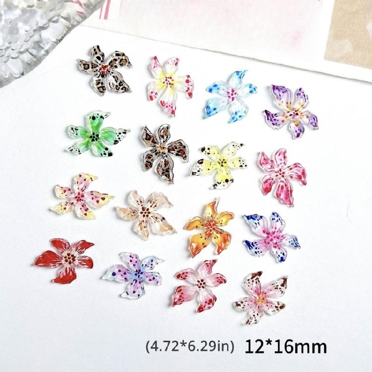 20PCS Hawaii Flower Nail Charms 3D Hibiscus Resin Fashionable Nail Accesories for Women’s Summer Nail Art and Decoration