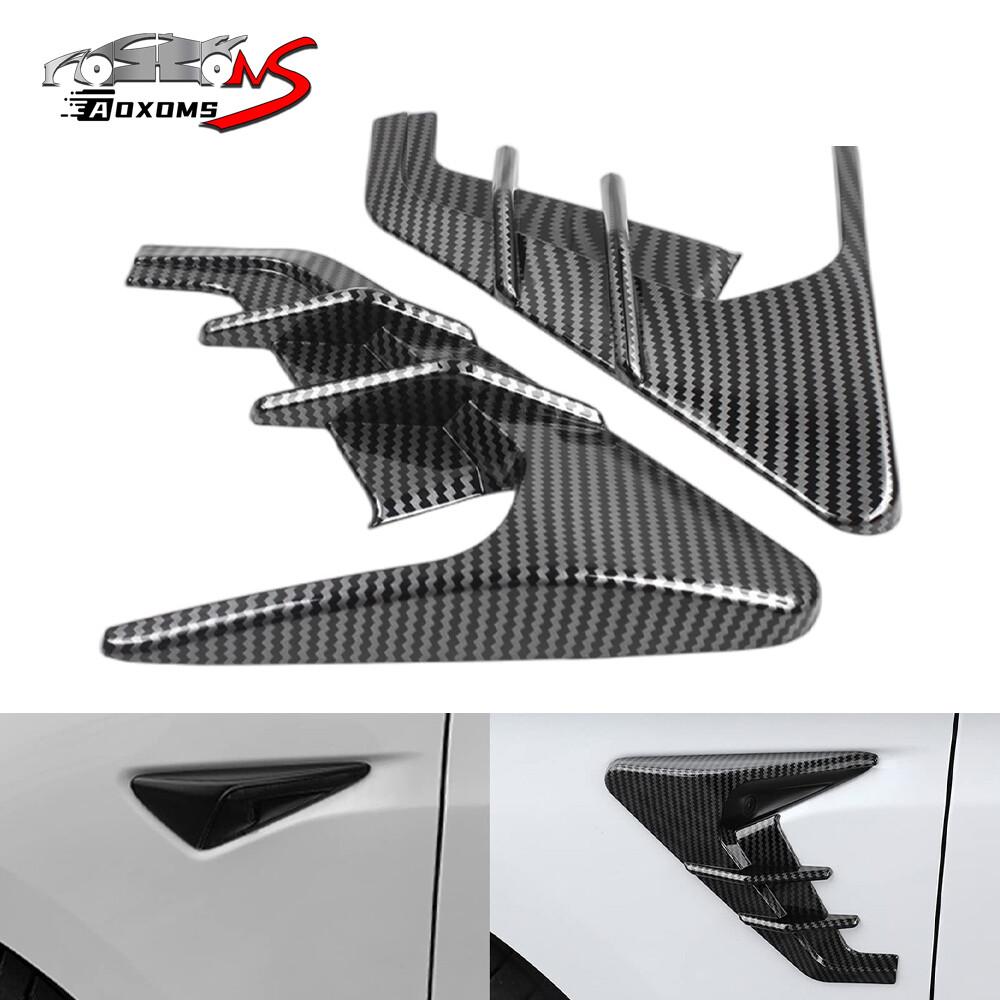 Carbon Fiber Side Fender Camera Flank Cover Trim for 2021-2022 Tesla Model 3 Y