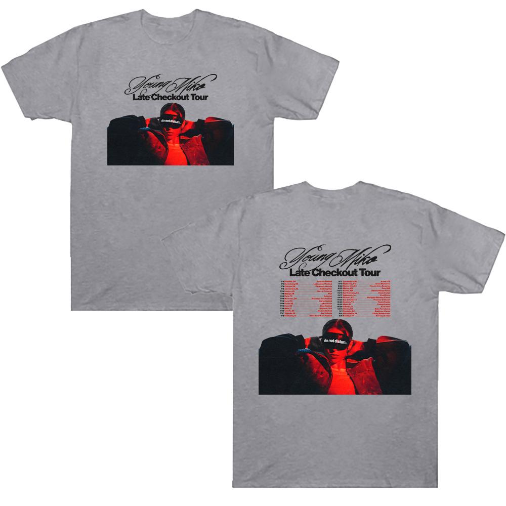 Young Miko Late Checkout Tour T-shirts Hip Hop Style Tee Casual Short Sleeve Top Street Style Women Cotton Tee
