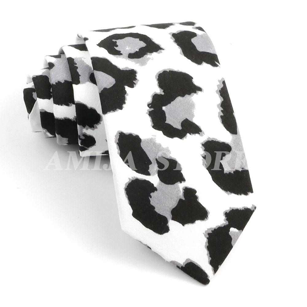 Men's Sexy 7cm Tie Leopard Fabric Ties Casual Fashion Party Cotton Necktie Shirt Accessories Gift For Wedding Vacation Cosplay