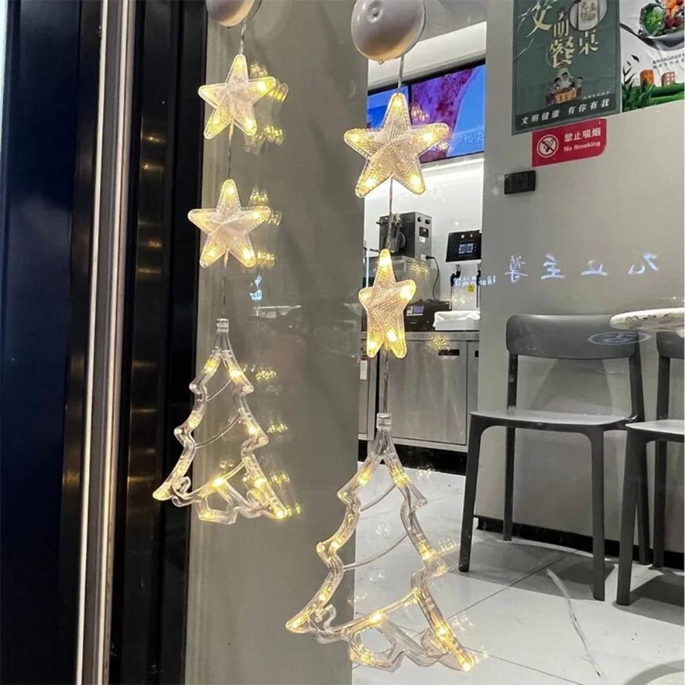 LED Star Lamp Fairy String Lights Hanging Lamp Christmas Sucker Light  Holiday Wedding Party