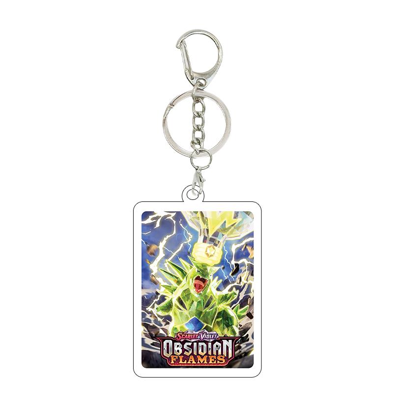 Anime Cartoon Gengar Psyduck Mew Bulbasaur Anime Game Characters Acrylic Pendant PKM Ptcg Decor Key Chain Ring for Fans Gifts