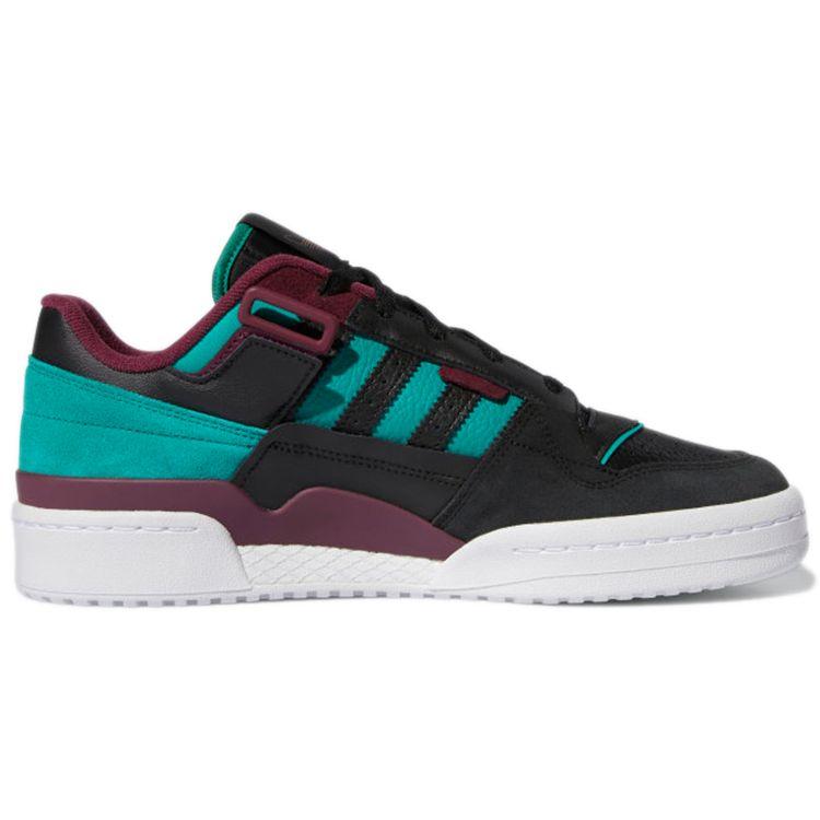 Adidas Forum Exhibit Low Schwarz Victory Crimson Herren Sneaker Core-Black Glory-Green H01912