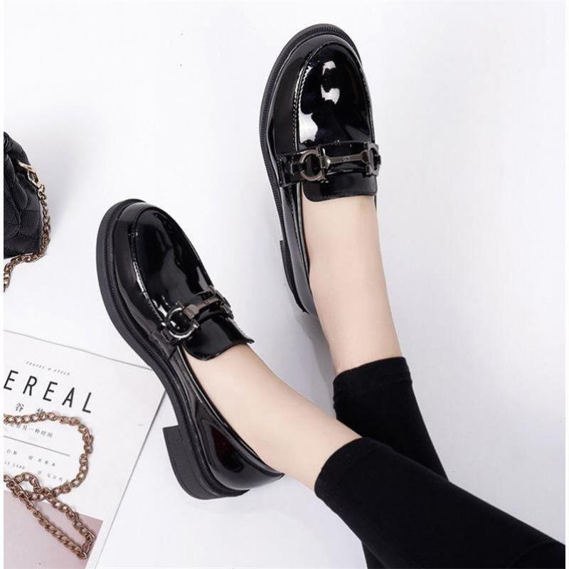 Fashion 2025Autumn New British Style Women Leather Shoe Simple Versatile Woman Shoes Comfort Soft Soled Women's Loafers Zapatos De Mujer