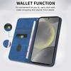 Coque de Protection - BOOLING - Samsung Galaxy S25 FE - Effet Cuir Bleu Marine - Antichoc - 2 Verres Trempés