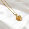 Elegant Gold Heart Floral Pendant Necklace for Women