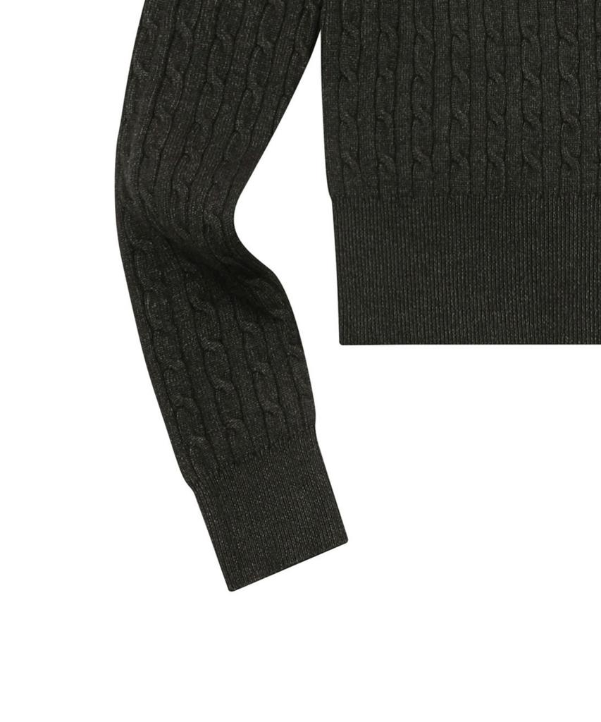 Mucent Jimmy Round Neck Crop Cable Knit (7 Colors)