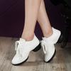 Nowe Damskie Buty do Tańca Kwadratowego ze Skóry Naturalnej Miękka Podeszwa Oddychające Buty Taneczne Buty Fitness Buty do Tańca Nowoczesnego Jazzu