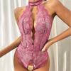 Ladies Erotic Lingerie Sexy Backless Lace Hollow Set Without Steel Rings