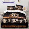 Rammstein Band Pattern Bedding,Quilt Set Quilt Cover Pillowcase Home Birthday Gift (1 * Duvet Cover + 2 * Pillowcase, Without Core)