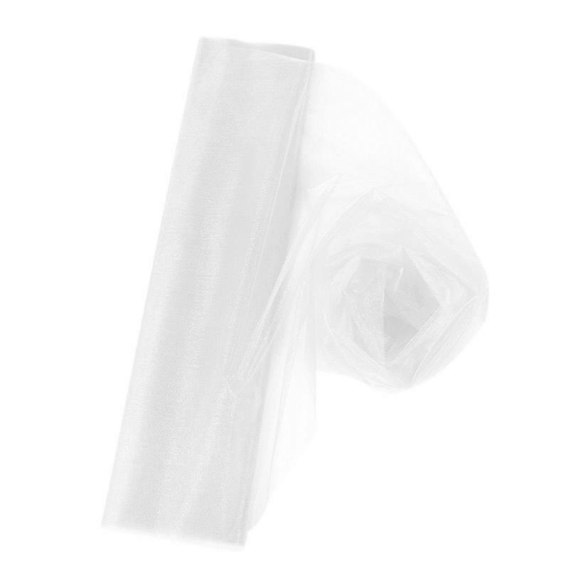 5/10M Organza Roll Fabric Sheer Crystal Tulle Roll Wedding Birthday Party Backdrop Decoration DIY Yarn Chair Sashes Baby Shower