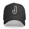 One Fashionable with Letter J Print Versatile Outdoor Casual Fishing Hat Sunshade Duckbill Hat for Sandwich Baseball Cap