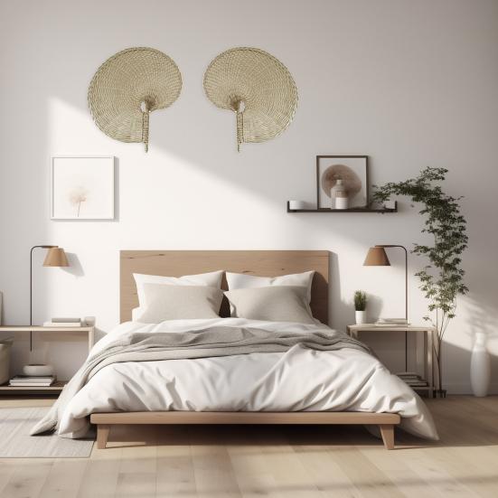 1/2Pcs Handmade Weaving Fan Chinese Style Natural Bamboo Raffia Hand Fan Woven Palm Leaf Summer Cooling Handheld Fan Wedding Party Decoration