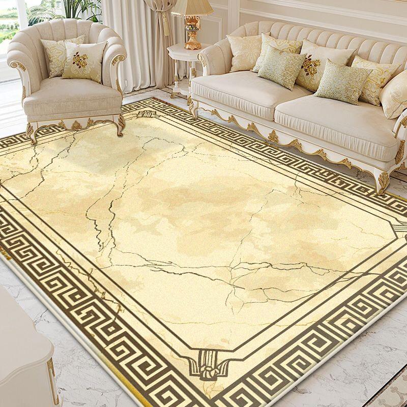 Luxury Gold Living Room Carpet Large Area Decoration Home Bedroom Bedside Rugs High-grade Sofa Side Non-slip Plush Floor Mats