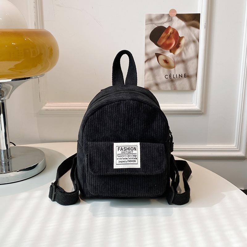 Schoolbag Mini Ladies Backpack 1011 New Retro Velvet Travel Small School Bag Korean Edition Fashion Casual Commuter Backpack