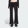 Adidas Originals Crushed Velvet Flared Knit Pants Women Bottoms Black IT9661