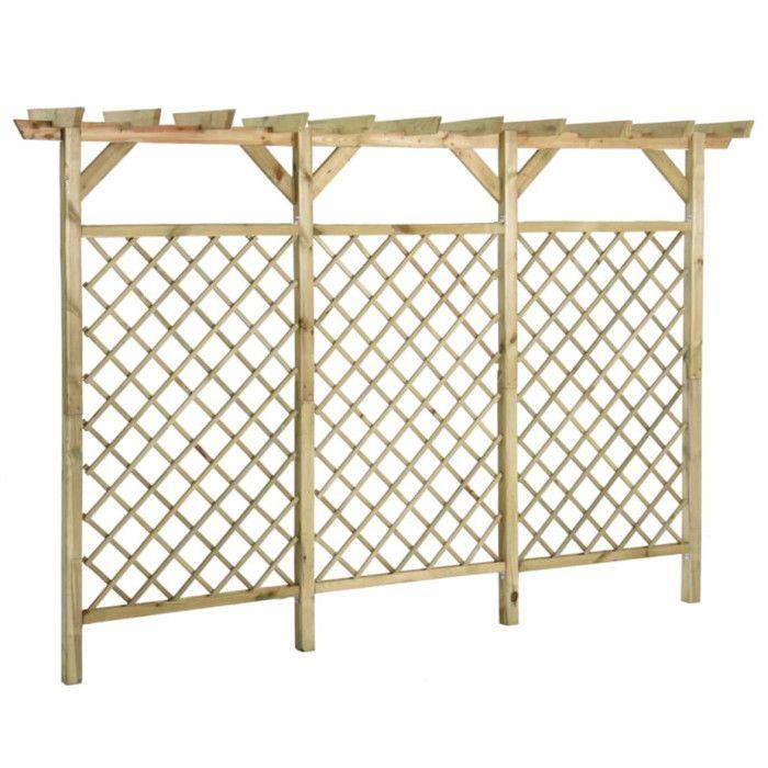 Mesh Fence - vidaXL - 300 X 50 X 200 Cm - Impregnated Pine Wood - Privacy and Security - Elegant Design