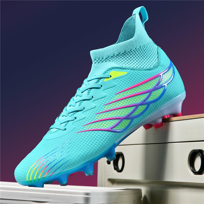 New Men Football Boots Cleats Long Spikes Outdoor Sport Soccer Shoes Adult Training Boys Non Slip Breathable Match Comfortable