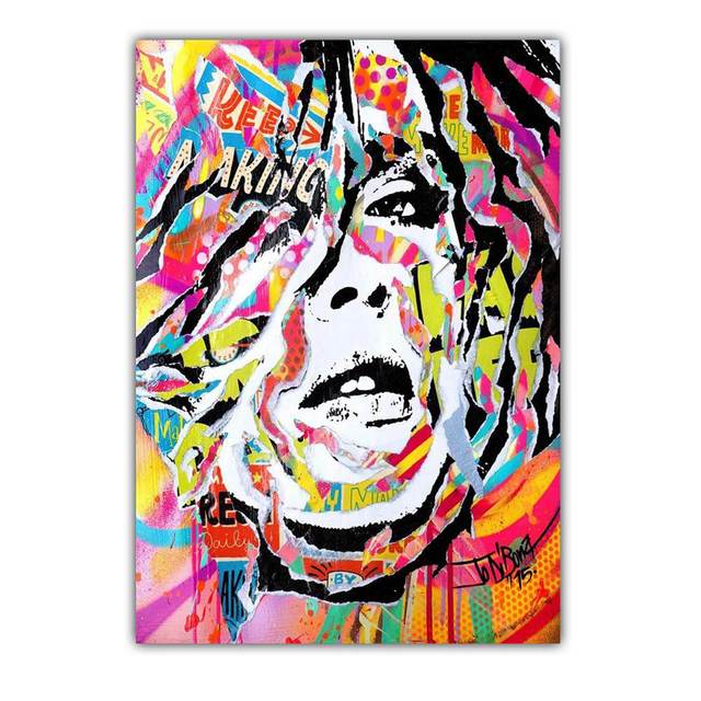 Nowy Graffiti art abstrakcyjna figura na płótnie malarstwo kultura uliczna wall art kobiety kolor plakat biuro salon home decoration mural bez ramki!