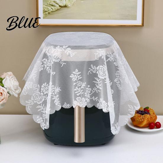 Decorative Embroidery Protector Dustproof Cloth Dust Cover White Lace for Kitchen Small Appliances Air Fryer