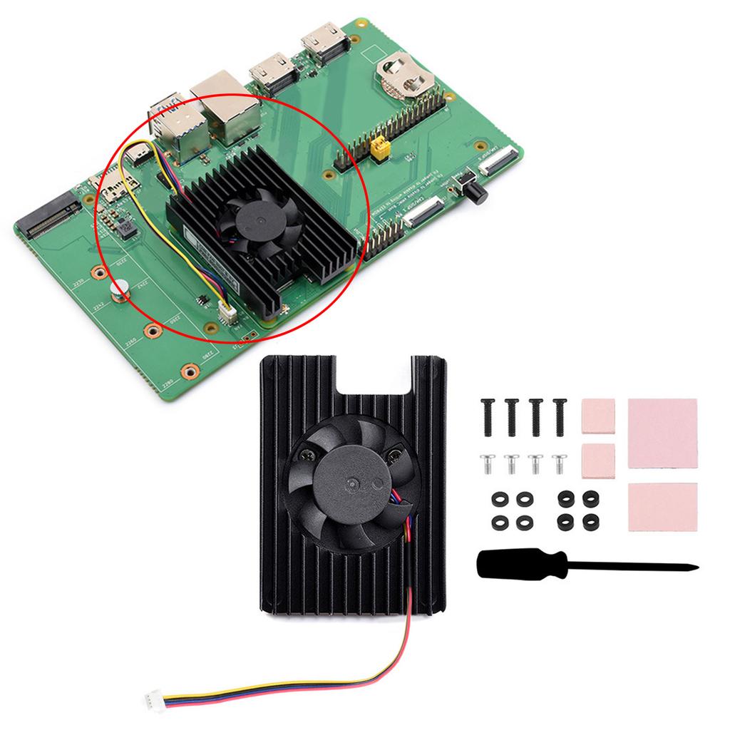 Lüfter für CM5 Geräuschloser Radiatorlüfter Aluminium-Kühlkörperbasis Wärmeableitungslüfter Entwicklungsboard-Zubehör