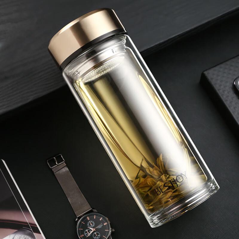 Fuguang Double-Layer Glass Tea Infuser Bottle