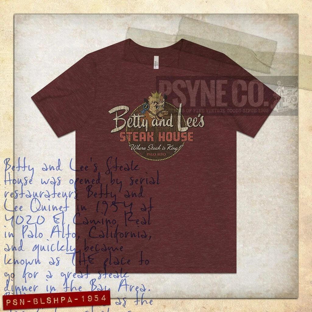 

Betty and Lee s Steak House 1954 Vintage Men s T shirt 3XL