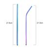 Colorful Stainless Steel Drinking Straws Straight and Bent Reusable Filter With Brush DIY Tea Coffee Tools Party Bar Accessories