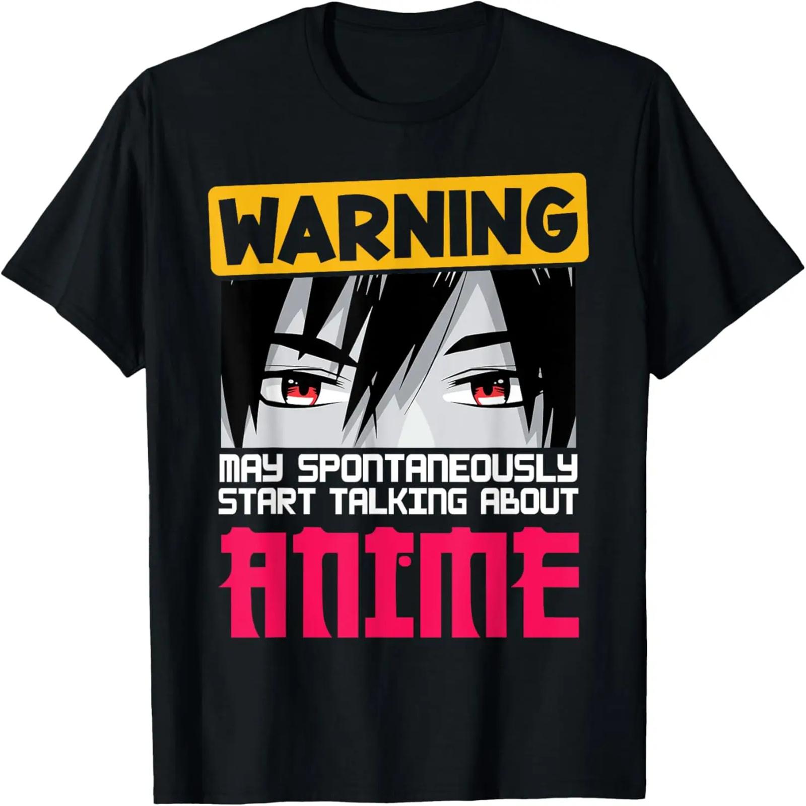 Warning May Spontaneously Start Talking About Anime Boys T-Shirt S