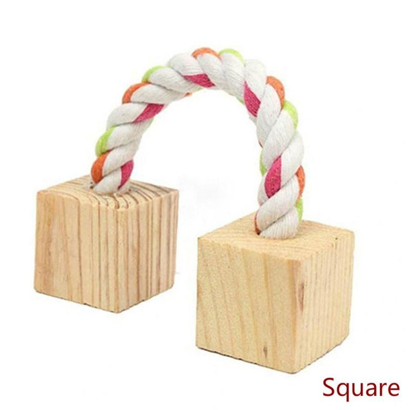 1Pc Natural Pine Dumbells Unicycle Bell Roller Chew Toys For Rabbits Guinea Pigs Rat