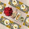 4/6pcs Set, Sunflower-Themed Kitchen Heat-Resistant Table Mats for Spring And Summer, Preventing Water, Oil, And Burns, Living Room Tablecloth