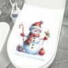 3D Santa Claus Break-Through Wall Decal PVC Removable Self-Adhesive Toilet Lid Stickers Wall Window Sticker New Year Decoration