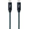 Câble USB 3.2 Gen2x2 20Gbps 5A/100W 4K/60Hz USB-C/M-USB-C/M - NANO CABLE - Gris/Noir - 1,5m