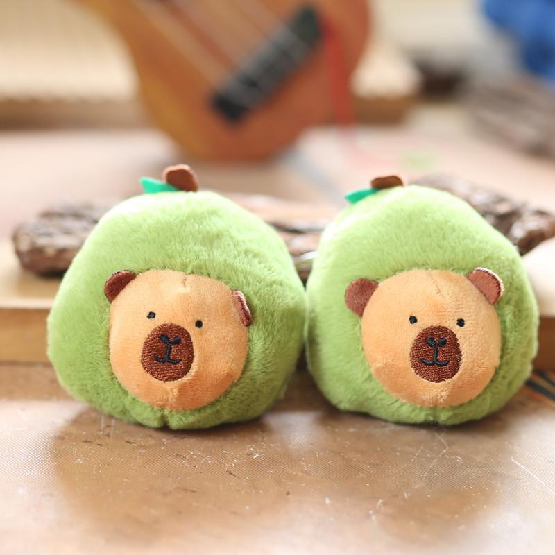 Avocado Capybara Plush Keychain Stuffed Toy Bag Pendant Gift For Teens Kids