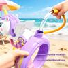 New Unicorn Electric Water Gun - Swimming Ring Design High-Speed Continuous Firing Summer Beach Pool Water Battle Toy